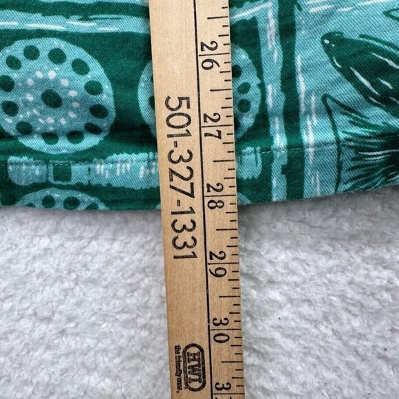 Orvis Latitudes Shirt Mens Extra Large Button Up Hawaiian Green Short Sleeve - Picture 7 of 8